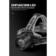 30w Xhp160 Led Headlamp 170 Degree Adjustable Telescopic Zoom Type-c Rechargeable Head Lights