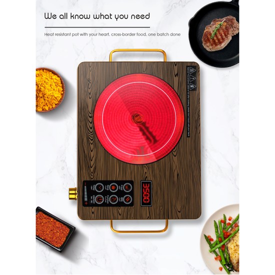 3500w Electric Ceramic Stove Led Digital Display Household High-power Ceramic Cooker Multi-functional