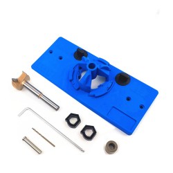 35Mm Concealed Hinge Drilling Jigs Hinge Hole Saw Jig Drilling Guide Locator Blue