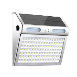 3.7V 112LED Solar Light 2200mah Lithium Battery 4 Lighting Modes Outdoor Waterproof Garden Wall Lamp