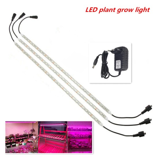 3PCS IP65 LED SMD5050 Plant Grow Light Strip with Red Blue Light Creative Grow Lamp for Indoor Hydroponic Plant Vegetable Cultivation Horticulture Industrial Seedling U.S. regulations