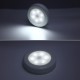 3Pcs 6LEDs Silver Color Round Shape Induction Round Shape Light for Cabinet Closet  Warm White_6LED