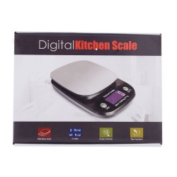 3kg/0.1g or 10kg/1g Digital Stainless Steel Kitchen Electronic Scale for Food Coffee Weighing Gray 10kg/1g