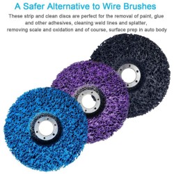 3pcs 4-1/2" x 7/8" Black blue purple Stripping Wheel Strip Discs for Angle Grinders Cleaning