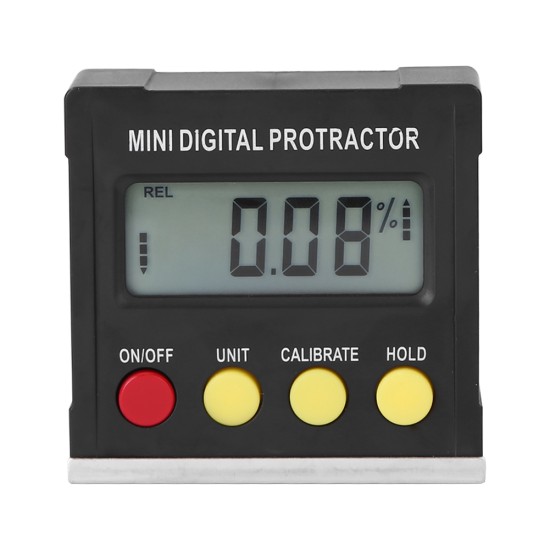 4 X 90 Degrees Mini Digital Protractor Inclinometer Electronic Level Meter Black