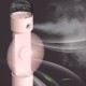 4-in-1 Portable Mini Mist Fan Rechargeable Handheld Humidifier Sprayer Telescopic Cooling Fan Pink