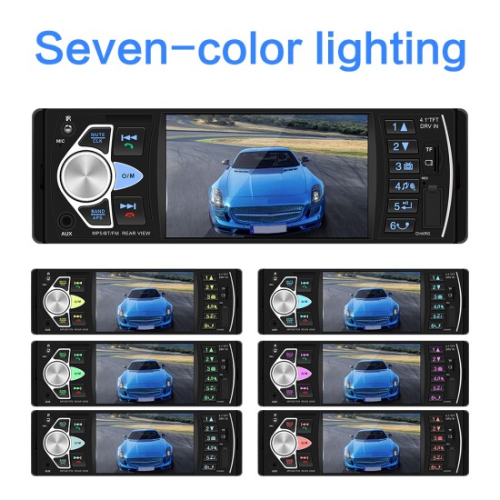 4.1 inch HD Car MP5 Bluetooth Hands-free Vehicle MP5 Player Card Radio 4022D with Rear Camera black