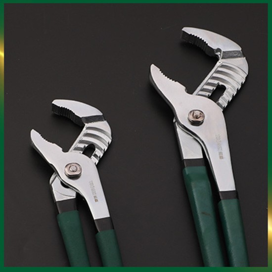 45#steel 10-inch Adjustable Water Pipe Wrench Clamp Pliers Hardware Tools Hand Tool Green
