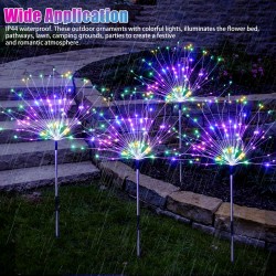 480 Led Colorful Solar Firework Lights 8 Modes Waterproof Outdoor Lights