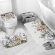 4Pcs/Set Shower Curtain 180*180cm Non-Slip Rug Toilet Lid Cover Bath Mat for Bathroom yul-2180