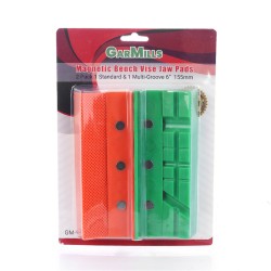 4pcs 6-inch Magnetic Soft Pad Vise Jaws Protective Strip Flat Surface Groove Surface Multi-slot Vise Protector