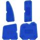 4pcs Scraper Tool Kit Sealant Finishing Tool Caulking Tool for Grouting Finishing Sealing Blue