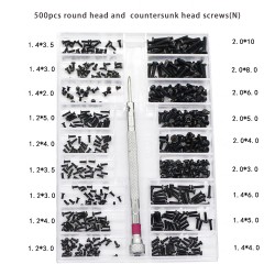 500pcs 18 Types Mini Screw Diy Kit for Laptop Assemble Repair Screw Fastener