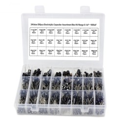 500pcs Electrolytic Capacitor with Box 24 Kinds Of 0.1uf-1000uf Low Frequency Capacitor Kit