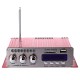 502S Mini Bluetooth Amplifier Remote Control USB/SD Card Player FM Radio Power Amplifier 12V red Bluetooth power amplifier