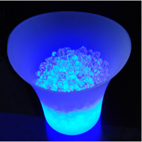 5L Glowing LED Ice Bucket with Blue Light For Champagne Wine Drink Beer Ice Cooler for KTV Party Bar