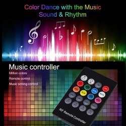 5M/10M SMD3528 Waterproof RGB Music LED Strip with Remote Controller Power Adapter 100-240V 10 m_U.S. regulations
