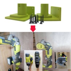5pcs Wall Mount Bracket Compatible for Ryobi One+ Tool Holder for Drill Impact Sander