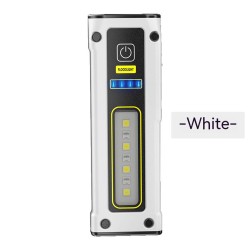 5w Led Mini Flashlight Type-c Fast Charging Intelligent Power Display Work Light with Magnet White