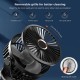 6 Inches 10000mah Clip-on Fan 3 Speeds 4 Modes 360 Degree Rotation Portable Silent Usb Rechargeable Navy Blue