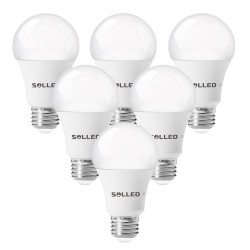 6 Packed A19 E26/E27 LED Bulb White Light - 5000K