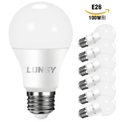 6 Packed A19 LED Light Bulb, E26/27 Socket  Bulb Non-dimmable