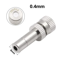 6mm Connectors Low Pressure Fogging Nozzle Water Spray Nozzle Humidification Dust Removal Cooling 0.4mm