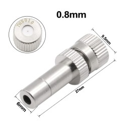 6mm Connectors Low Pressure Fogging Nozzle Water Spray Nozzle Humidification Dust Removal Cooling 0.6mm