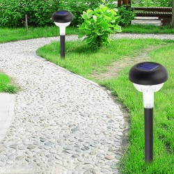 6pcs Outdoor Led Solar Lights IP65 Waterproof Garden Light for Lawn Patio Yard Decoration Cold White