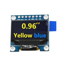 7-pin Gnd 0.96inch Oled Display 128x64 Ssd1306 Chip Spi Ultra-low Power Consumption Display Module Yellow Blue