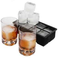 8-Grid Silicone Ice Cube Mold Frozen Tray Ice Making Mold Home Kitchen DIY Tools Ink black