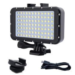 84 LED High Power Dimmable Waterproof LED Video Light Waterproof 164ft(50m) Underwater Lights Dive Light for Gopro Canon Nikon