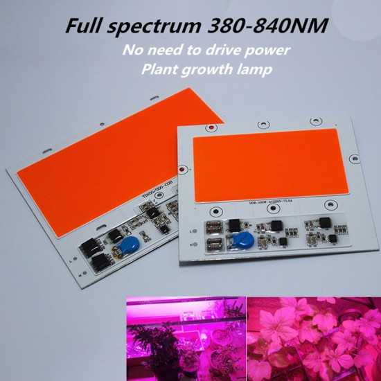 AC220V Free Drive Plant Grow Light with Integrative Light Source for Plant Vegetable Cultivation Horticulture Industrial Seedling 150W Full spectrum 380-840NM