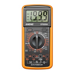 ANENG DT9205A Digital Multimeter 1999 Counts High-precision AC/DC Voltage Current Tester Multi-function Yellow