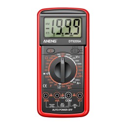 ANENG DT9205A Digital Multimeter 1999 Counts High-precision AC/DC Voltage Current Tester Multi-function Red
