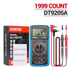 ANENG DT9205A Digital Multimeter 1999 Counts High-precision Multi-function AC/DC Voltage Current Tester Blue