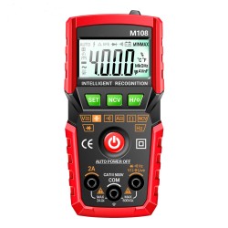 ANENG Digital Multimeter 4000 Counts 0-500V 0-2A Auto-ranging LCD Backlight Red
