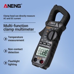 ANENG ST209 Digital Clamp Meter Multimeter 6000counts True RMS Mini Amp DC/AC Clamp Meters voltmeter 400v Automatic Range black