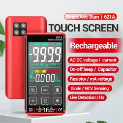 ANENG Smart Multimeter 9999 Counts Anti-burning Auto-ranging Rechargeable Digital Multimeter Tester 621A Red