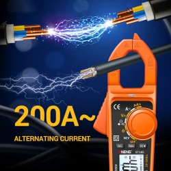 ANENG St185 Digital Clamp Meter Multimeter 4000 Counts Auto-ranging Tester AC DC Voltage Current Detection Pen Orange