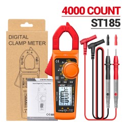 ANENG St185 Digital Clamp Meter Multimeter 4000 Counts Auto-ranging Tester AC DC Voltage Current Detection Pen Orange Red