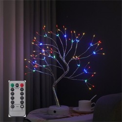 Artificial Light Tree Light 108led Desktop Bonsai Pearl Tree Lamp 4-color with RC
