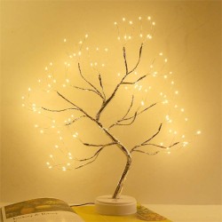 Artificial Light Tree Light 108led Desktop Bonsai Pearl Tree Lamp warm white with RC