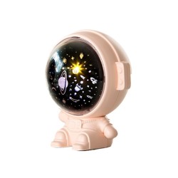 Astronaut Led Star Projector USB Charging 360 Degree Rotation Music Projector Lamp Night Light Kids Baby Gifts Pink