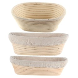 Baking Dry Basket Oval Shape Rattan Banneton Basket Bread Dough Proving Brotform Bowl Oval 15X8X5CM