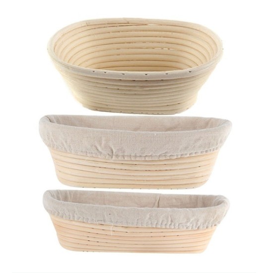 Baking Dry Basket Oval Shape Rattan Banneton Basket Bread Dough Proving Brotform Bowl Oval 15X8X5CM