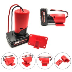 Battery Adapter 150mm 12 Gauge Wire Installed Conversion Tool Compatible for Milwaukee M12 Red