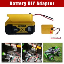 Battery Adapter Compatible for Dewalt DCB Series 14.4v 18v 20v Li-ion Battery Yellow