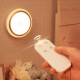 Battery Version Remote Control LED Night Lamp Bed Light Home Office Decoration Golden ring warm white light