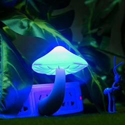 Beauty Night Light Lava Lamps LED Small Portable Mushroom Lamp Bedside Wall Color:Blue